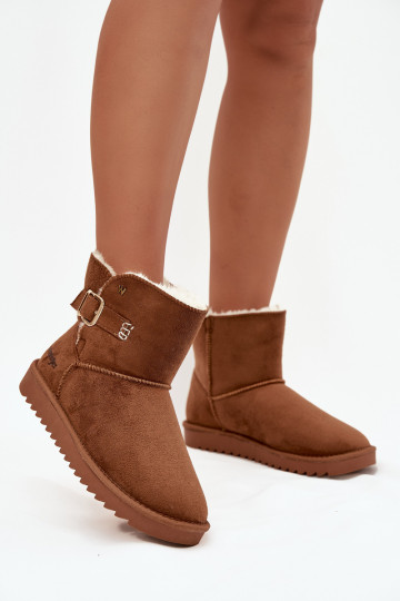 Women's Snow Boots with Buckle Wrangler 20253091.37B Camel