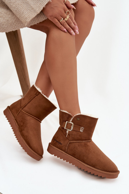 Women's Snow Boots with Buckle Wrangler 20253091.37B Camel