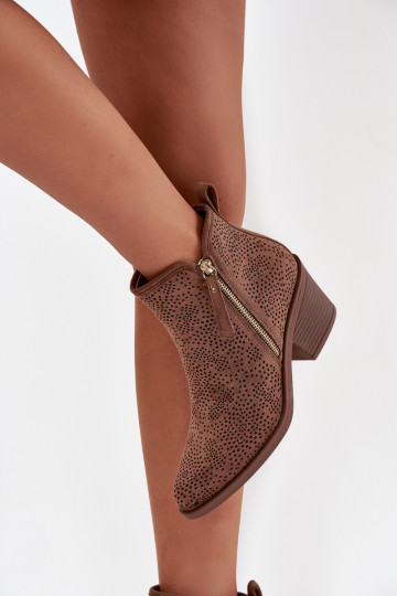 Women's Cowboy Boots on Heel S.Barski HY52-538 Brown 2