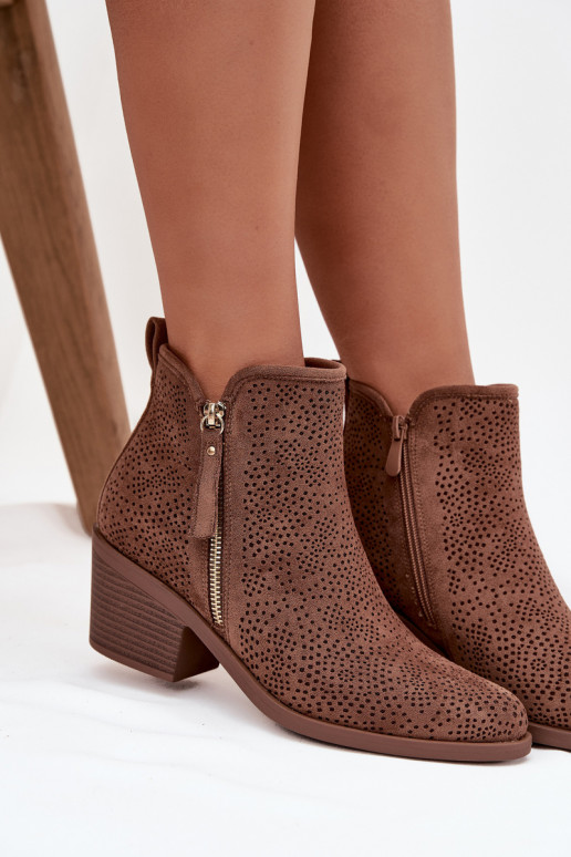 Women's Cowboy Boots on Heel S.Barski HY52-538 Brown