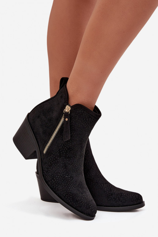 Women's Cowboy Boots with Heel S.Barski HY52-538 Black Women's Cowboy Boots with Heel S.Barski HY52-538 Black