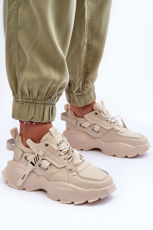 Sport Sneakers Shoes GOE MM2N4015 Beige