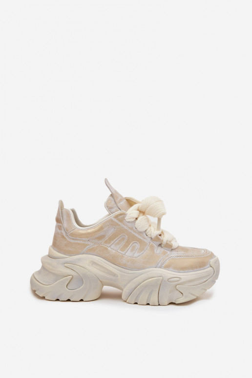 Leather Women's Sneakers GOE SS2N4009 Gold