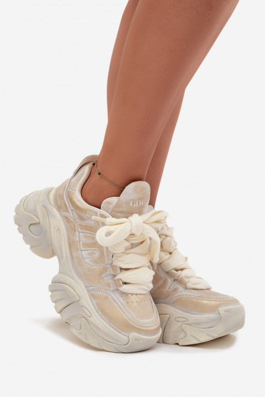 Leather Women's Sneakers GOE SS2N4009 Gold