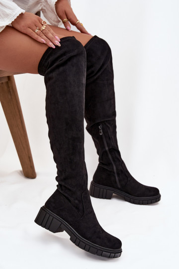 Women's Knee-High Boots S. HY42-122 Black