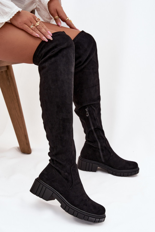 Women's Knee-High Boots S. HY42-122 Black Women's Knee-High Boots S. HY42-122 Black