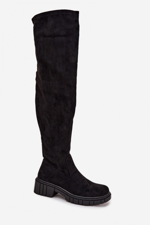 Women's Knee-High Boots S. HY42-122 Black Women's Knee-High Boots S. HY42-122 Black