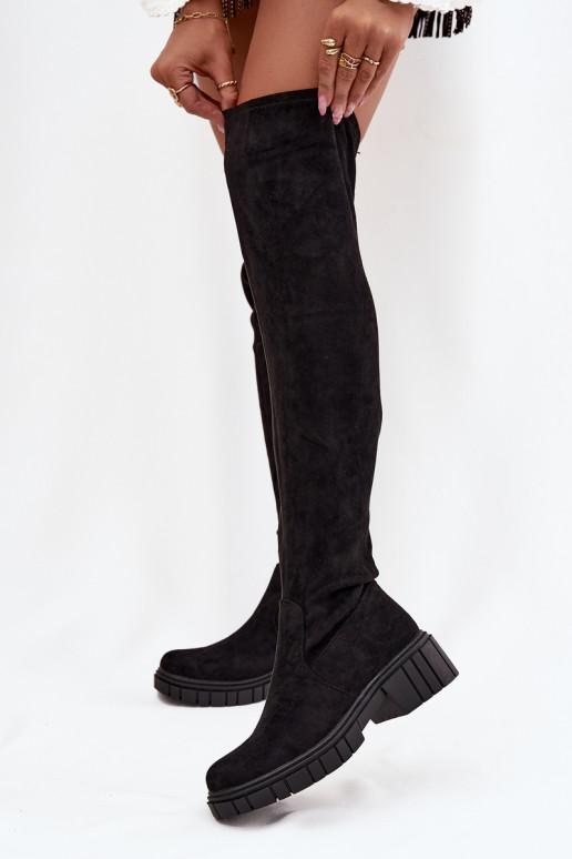 Women's Knee-High Boots S. HY42-122 Black Women's Knee-High Boots S. HY42-122 Black