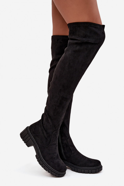 Women's Knee-High Boots S. HY42-122 Black Women's Knee-High Boots S. HY42-122 Black