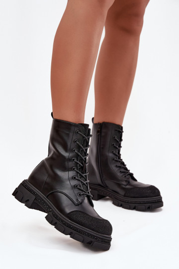 Women's Work Boots with Lining with Decoration S.Barski HY42-982 Black 2