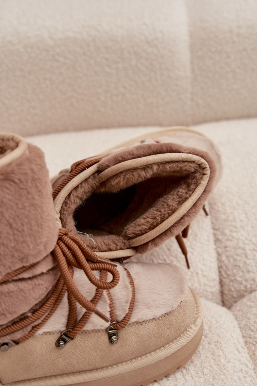 Śniegowce DamskiewithFuterkiem D.Franklin DFSH370012 Beżowe