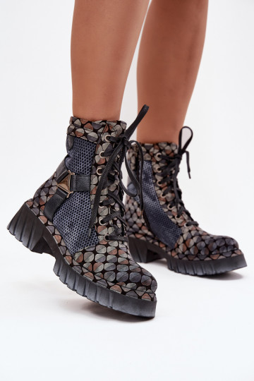 Leather Women's Work Boots Maciejka 07072-03 Multicolor 2