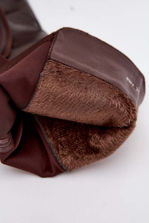 Slip-on women's boots made of eco leather chocolate Sylvina Slip-on women's boots made of eco leather chocolate Sylvina