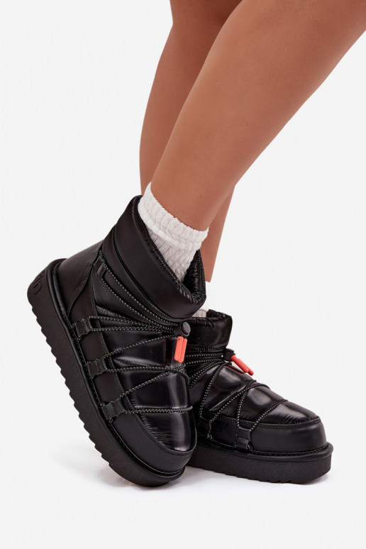 Śniegowce Damskie Na Platformie D.Franklin DFSH370020 Czarne