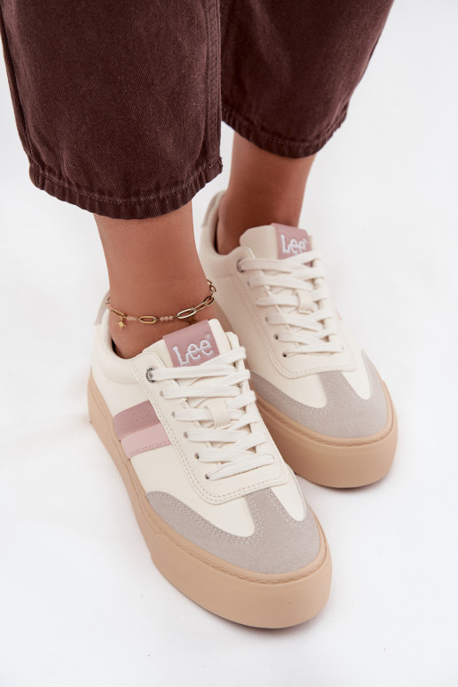 Sneakersy Damskie LEE AILANI WOMEN LOW 50253004.02A Zgaszona Biel