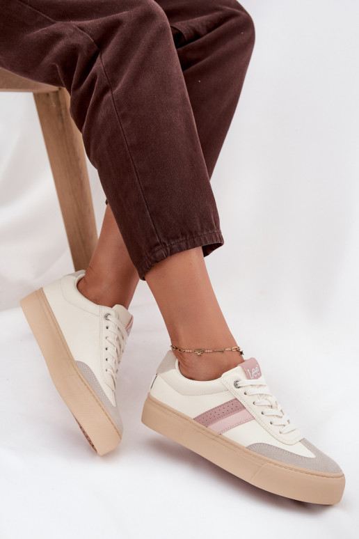 Sneakersy Damskie LEE AILANI WOMEN LOW 50253004.02A Zgaszona Biel