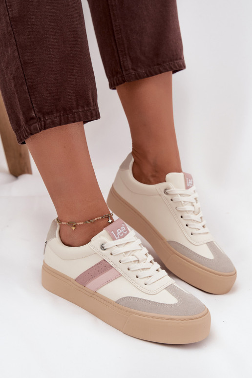 Sneakersy Damskie LEE AILANI WOMEN LOW 50253004.02A Zgaszona Biel