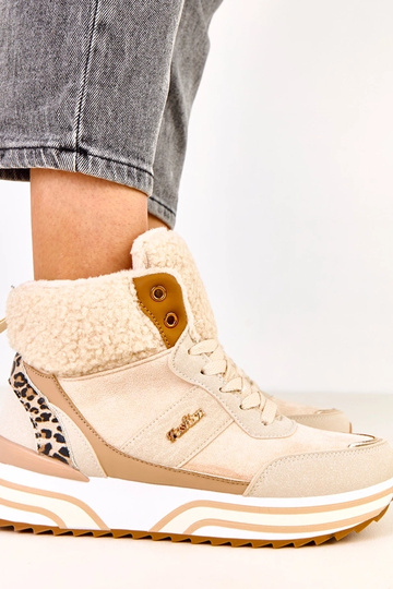 Beżowe sneakersy wysokie... 2