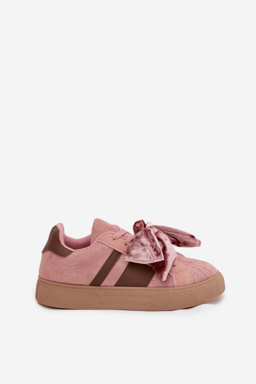 Women's Sneakers with Suede Bow Pink Ashlyn Women's Sneakers with Suede Bow Pink Ashlyn