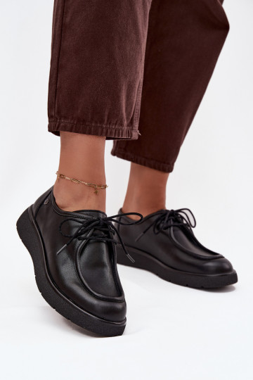 Leather Ladies' Shoes Maciejka K7189-01 Black 2