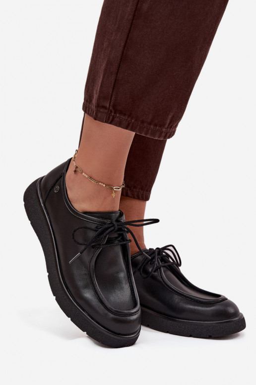 Leather Ladies' Shoes Maciejka K7189-01 Black