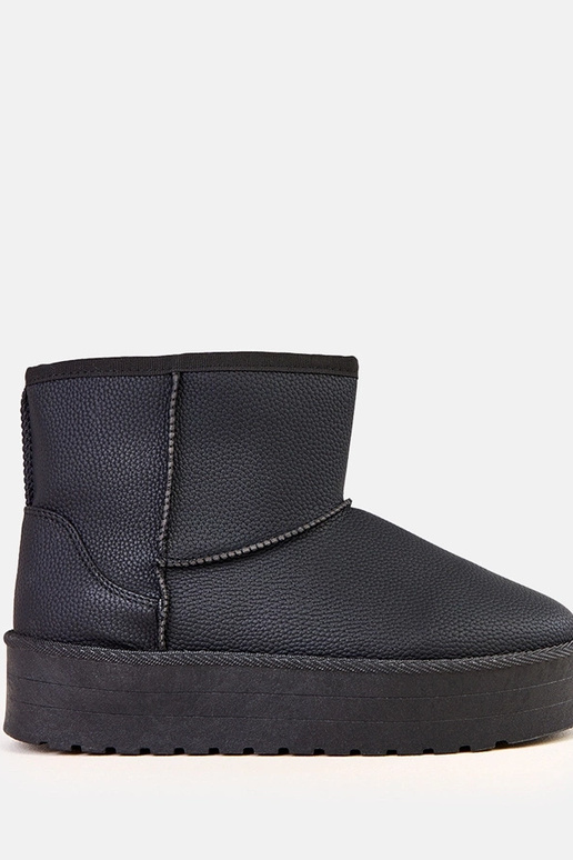 Czarne niskie śniegowce na platformie... Czarne niskie śniegowce na platformie...