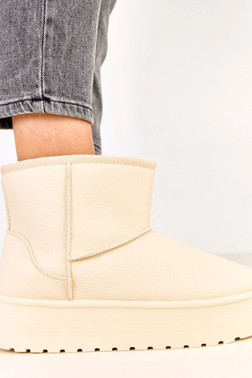 Beżowe niskie śniegowce na... 2