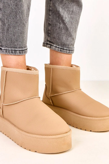 Brązowe niskie śniegowce na... 2