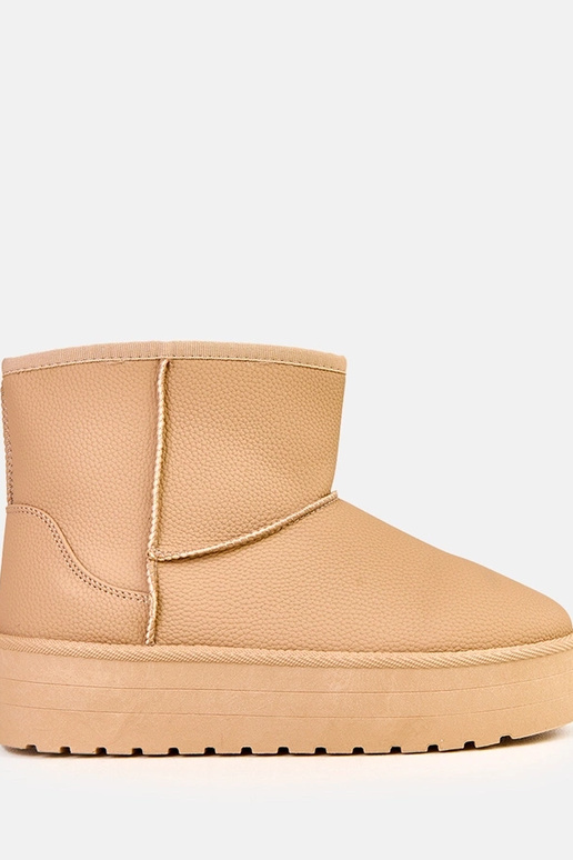 Brązowe niskie śniegowce na... Brązowe niskie śniegowce na...