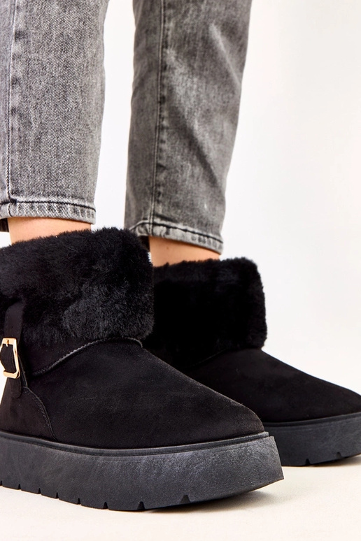 Czarne śniegowce na platformie... Czarne śniegowce na platformie...