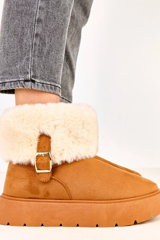 Brązowe śniegowce na platformie... Brązowe śniegowce na platformie...