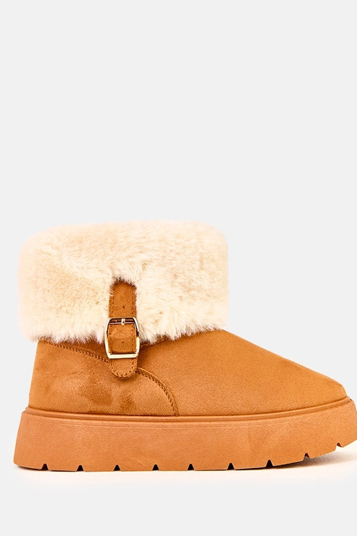 Brązowe śniegowce na platformie... Brązowe śniegowce na platformie...