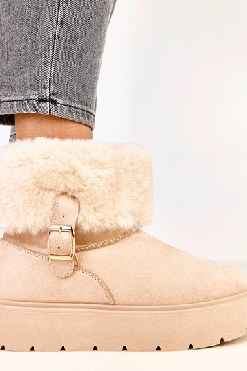 Beżowe śniegowce na... 2