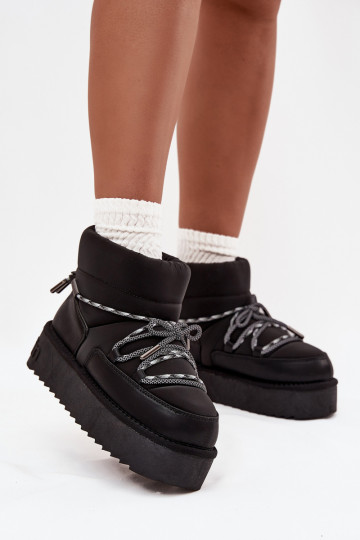 Snow boots on platform D.Franklin DFSH371015 Black 2