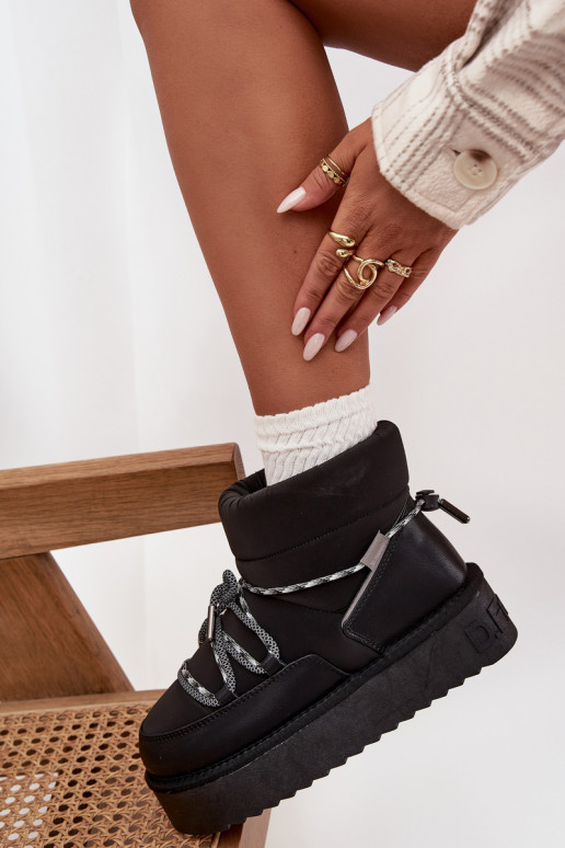 Śniegowce Na Platformie D.Franklin DFSH371015 Czarne