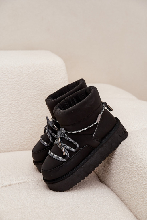 Snow boots on platform D.Franklin DFSH371015 Black