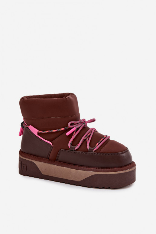 Snow boots on platform D.Franklin DFSH371015 Chocolate