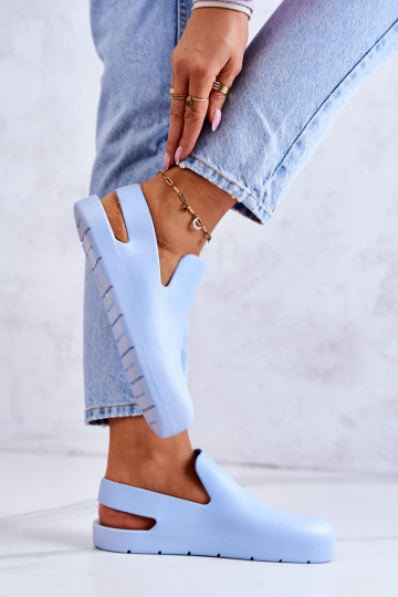 Fashionable Rubber Clogs Blue Meriko 2