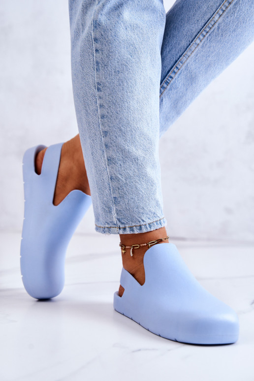 Fashionable Rubber Clogs Blue Meriko