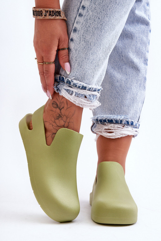 Fashionable Rubber Clogs Green Meriko