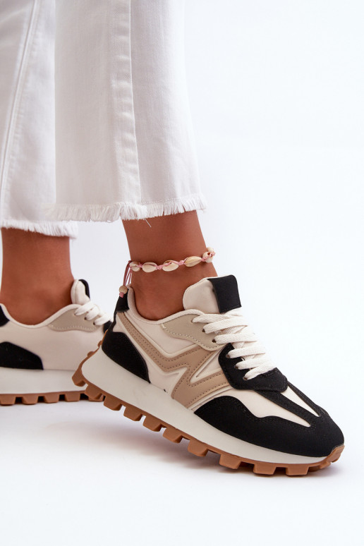 Sneakersy Buty Sportowe Damskie Czarne Kalelia