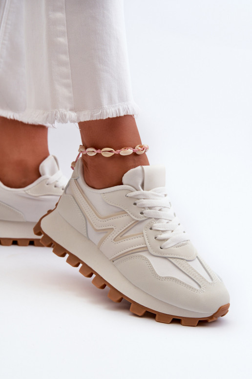 Women's White Sports Sneakers Kalelia