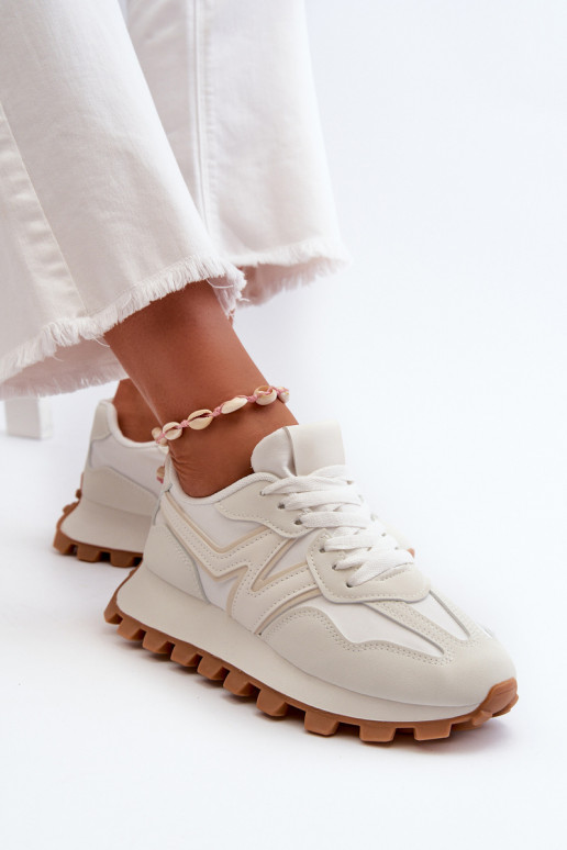 Sneakersy Buty Sportowe Damskie Białe Kalelia