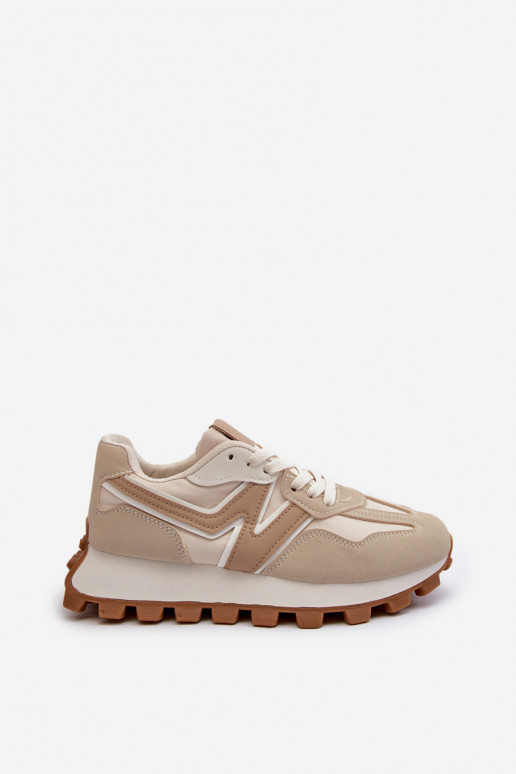 Women's Beige Sports Sneakers Kalelia