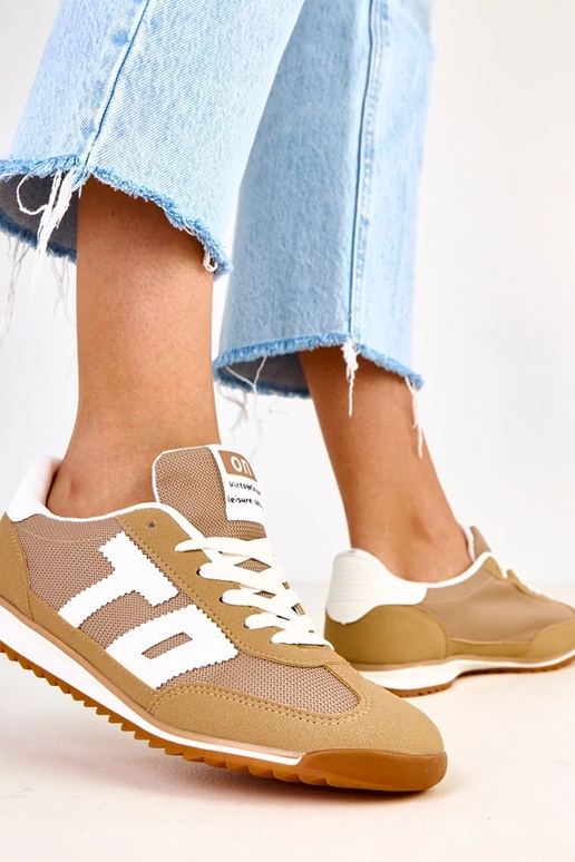 Zielone sneakersy sportowe z białymi...