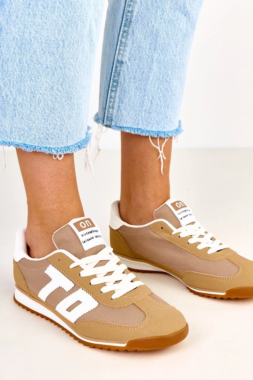 Zielone sneakersy sportowe z białymi...