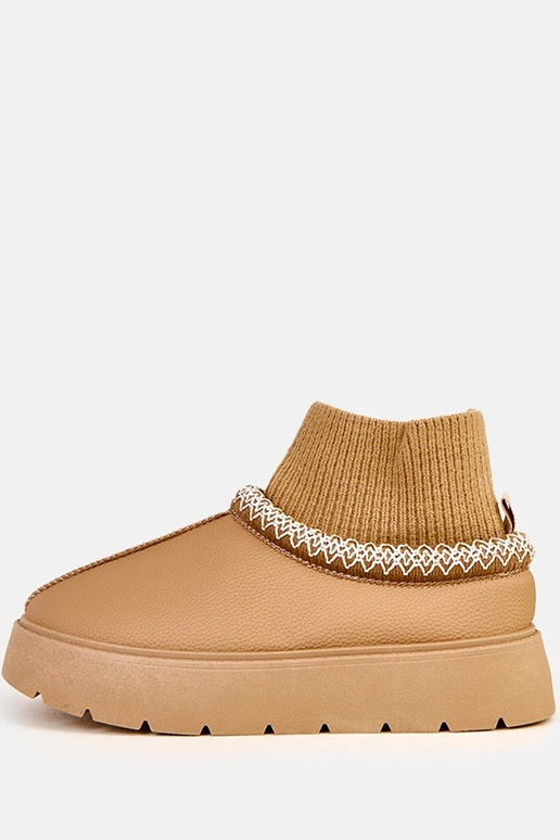 Brązowe śniegowce ze skarpetkową... Brązowe śniegowce ze skarpetkową...