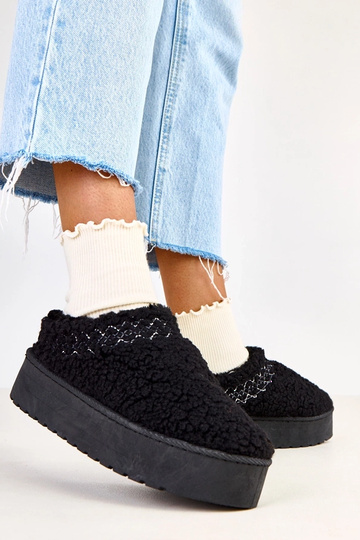 Czarne niskie śniegowce na...