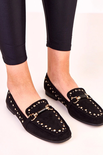 Czarne baleriny z ekozamszu... 2