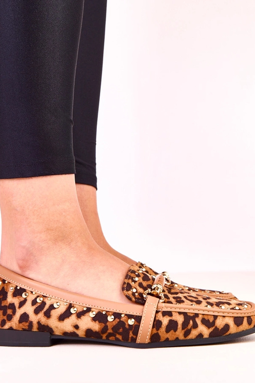 Panterkowe baleriny z ekozamszu z... Panterkowe baleriny z ekozamszu z...